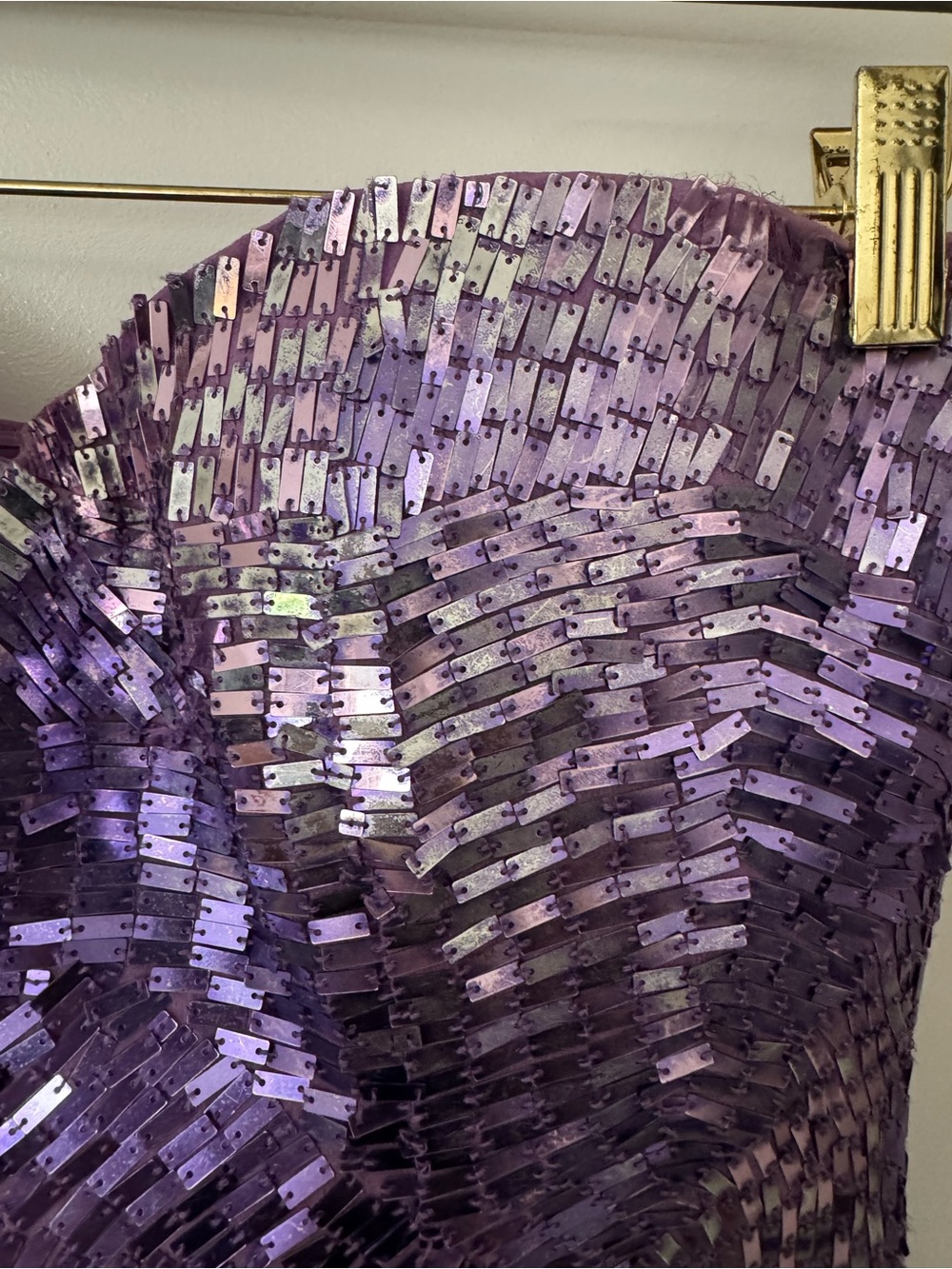 Sherri Hill Purple Sequin Strapless Mini Dress Size 6 - Picture 6 of 10